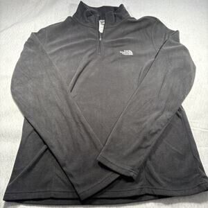 North Face Women’s TKA 100 Fleece 1/4 Zip Pullover Jacket Black Size L
